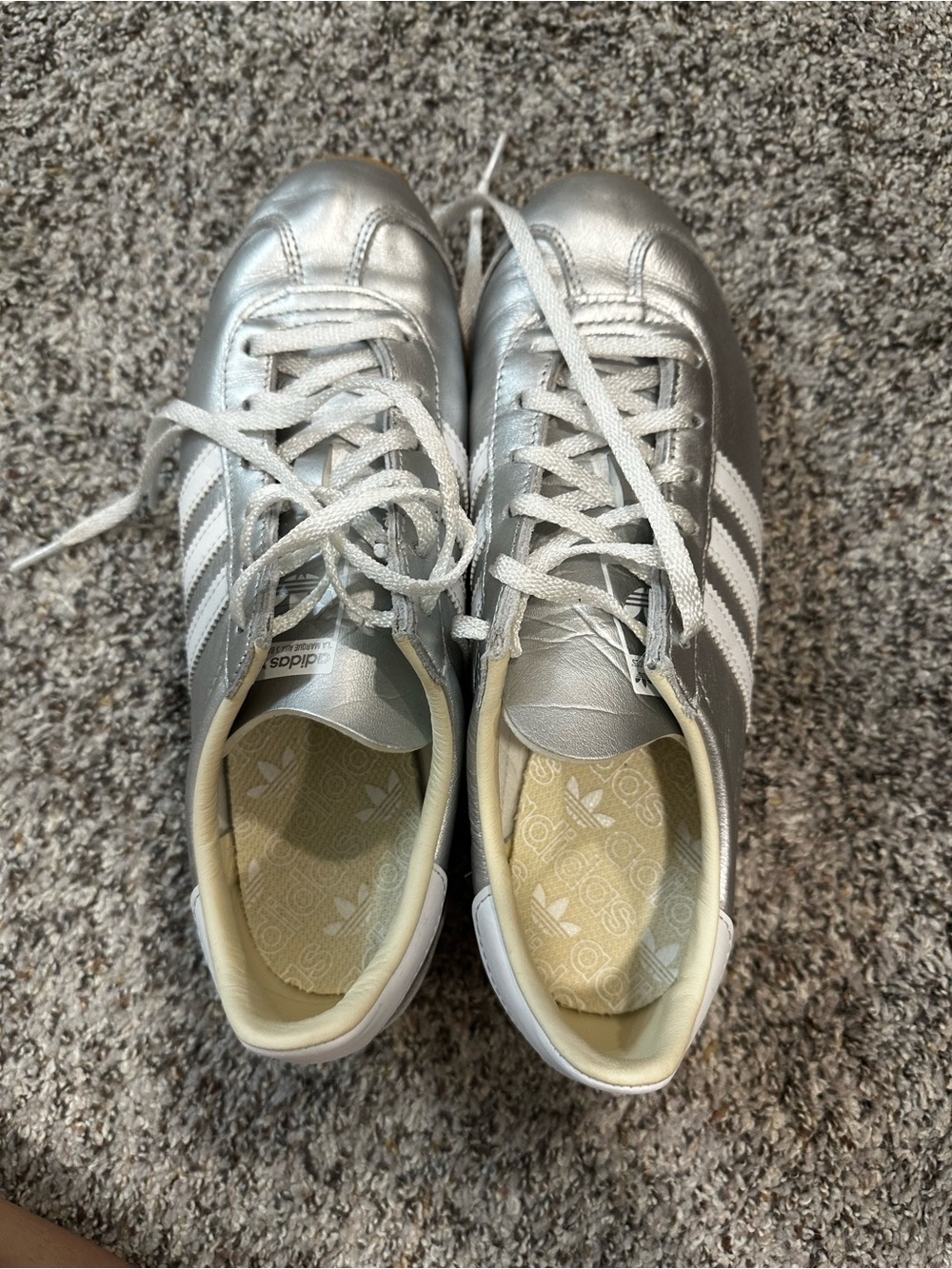 adidas Women's Metallic Silver Classic Sneakers